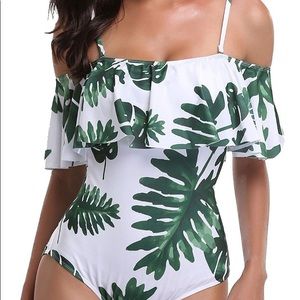 Off shoulders one piece swimsuit